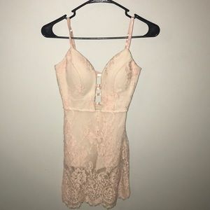 Pink lace dress